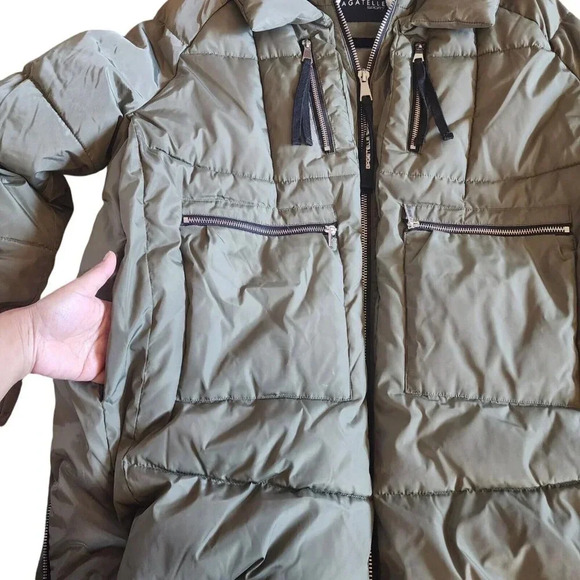 Bagatelle Sport Olive Green Layered Subarctic Thermal Puffer Zipper Jacket Large - Picture 15 of 15